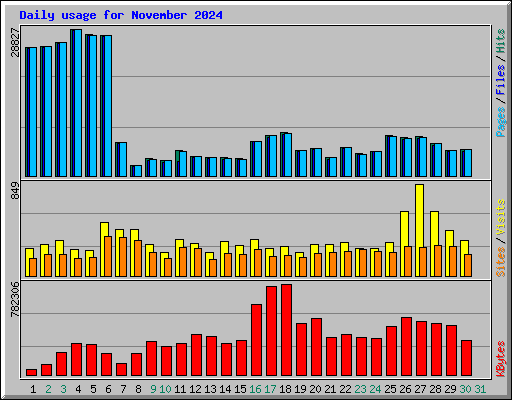 Daily usage for November 2024