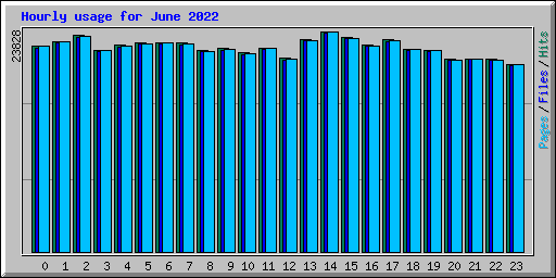 Hourly usage for June 2022