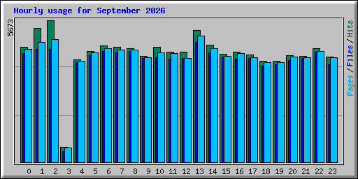 Hourly usage for September 2026